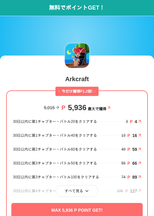 Arkcraftの掲載記録画像（モッピー（SKYFLAG）・2026年9月8日）