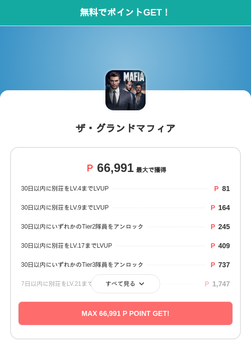 ザ・グランドマフィアの掲載記録画像(モッピー(SKYFLAG)・2026年9月4日)