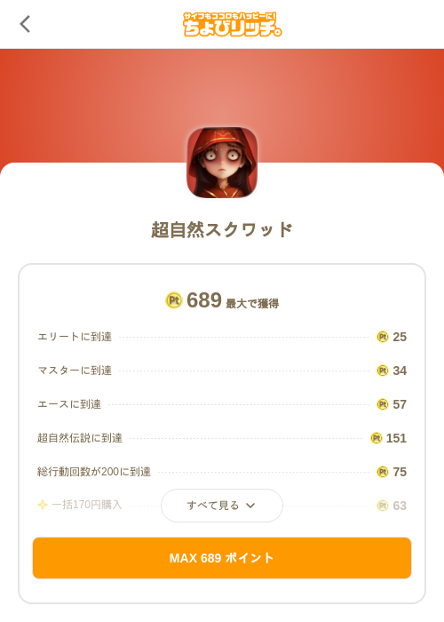 超自然スクワッドの掲載記録画像（ちょびリッチ（SKYFLAG）・2026年9月8日）