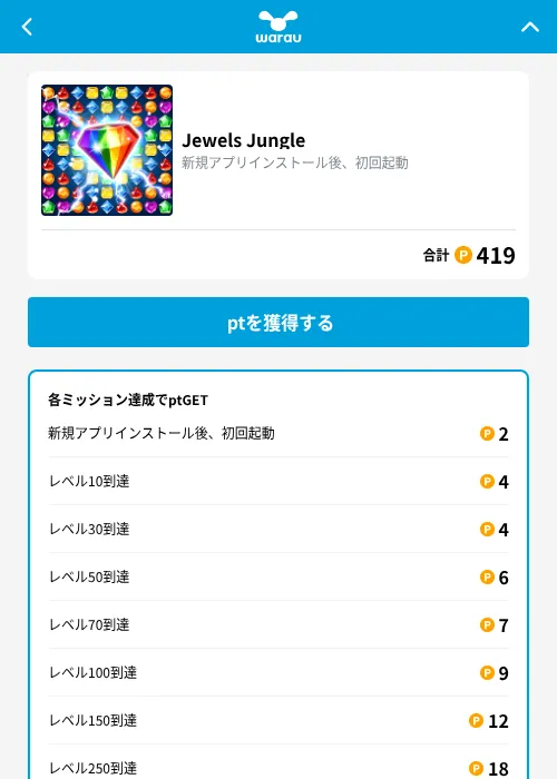 Jewels Jungleの掲載記録画像(ワラウ(GF Rewards)・2026年9月8日)