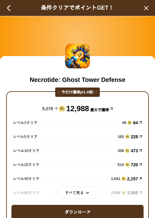 Necrotide: Ghost Tower Defenseの掲載記録画像（げん玉（SKYFLAG）・2026年9月10日）