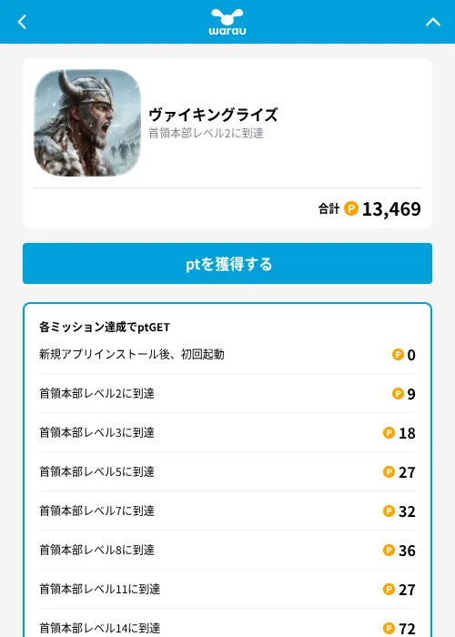 ヴァイキングライズの掲載記録画像(ワラウ(GF Rewards)・2026年9月16日)