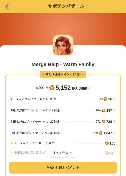 Merge Help - Warm Familyの掲載記録画像（MIKOSHI（SKYFLAG）・2026年9月19日）