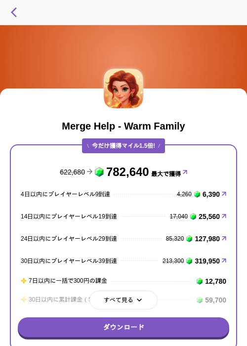 Merge Help - Warm Familyの掲載記録画像（トリマ （ミッションA）・2026年9月22日）