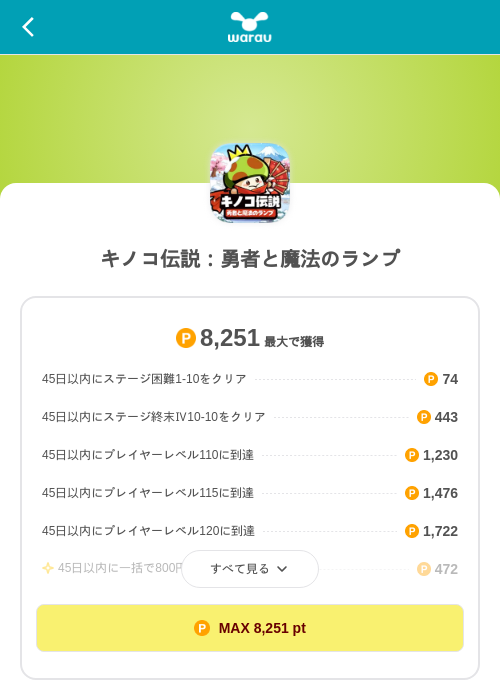 キノコ伝説：勇者と魔法のランプの掲載記録画像（ワラウ（SKYFLAG）・2026年9月17日）