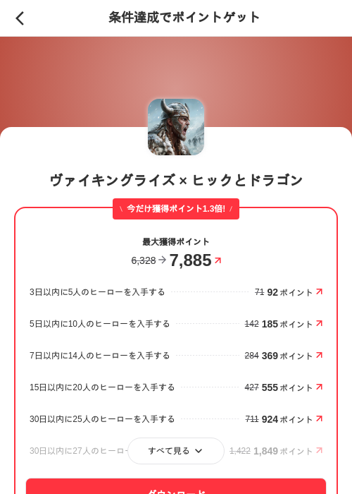 ヴァイキングライズ × ヒックとドラゴンの掲載記録画像(メルカリ(ポイントミッション)・2026年9月17日)