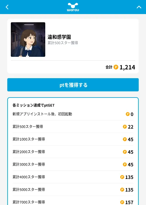 違和感学園の掲載記録画像(ワラウ(GF Rewards)・2026年9月24日)