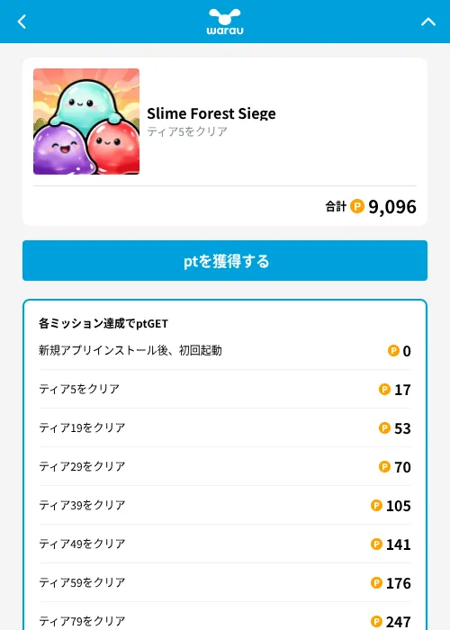 Slime Forest Siegeの掲載記録画像（ワラウ（GF Rewards）・2026年9月28日）