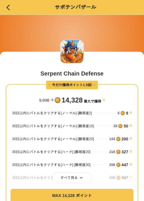 Serpent Chain Defenseの掲載記録画像（MIKOSHI（SKYFLAG）・2026年10月3日）