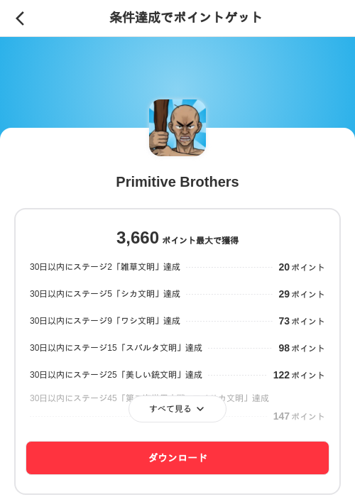 原人兄弟(Primitive Brothers)の掲載記録画像（メルカリ（ポイントミッション）・2026年10月1日）