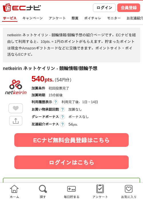 netkeirin ネットケイリン - 競輪情報/競輪予想の掲載記録画像(ECナビ・2026年10月1日)
