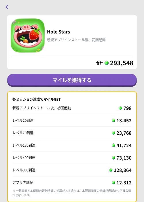Hole Starsの掲載記録画像（トリマ （ミッションB）・2026年10月3日）