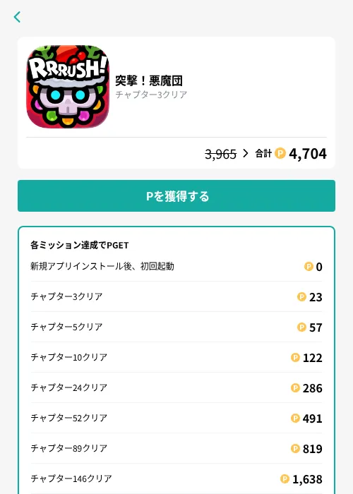 突撃！悪魔団の掲載記録画像（モッピー（GF Rewards）・2026年10月6日）