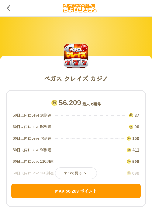 ベガス クレイズ カジノの掲載記録画像（ちょびリッチ（SKYFLAG）・2026年10月9日）
