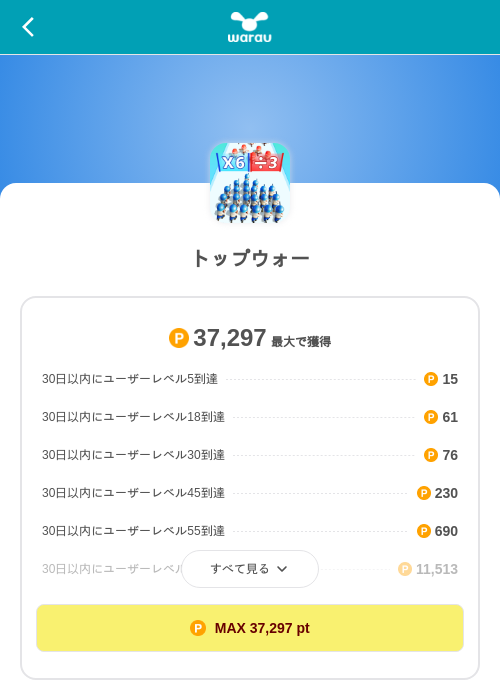 トップウォーの掲載記録画像（ワラウ（SKYFLAG）・2026年10月13日）