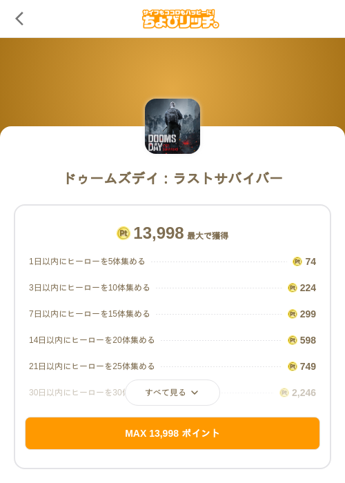 ドゥームズデイ：ラストサバイバーの掲載記録画像（ちょびリッチ（SKYFLAG）・2026年10月13日）