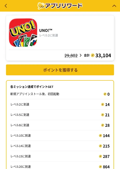 UNO!™の掲載記録画像(ポイ活倶楽部(GF Rewards)・2026年10月15日)