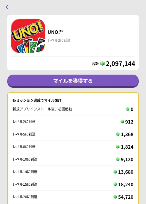 UNO!™の掲載記録画像（トリマ （ミッションB）・2026年10月15日）