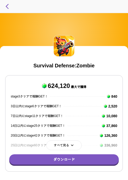 Survival Defense:Zombieの掲載記録画像（トリマ （ミッションA）・2026年10月15日）