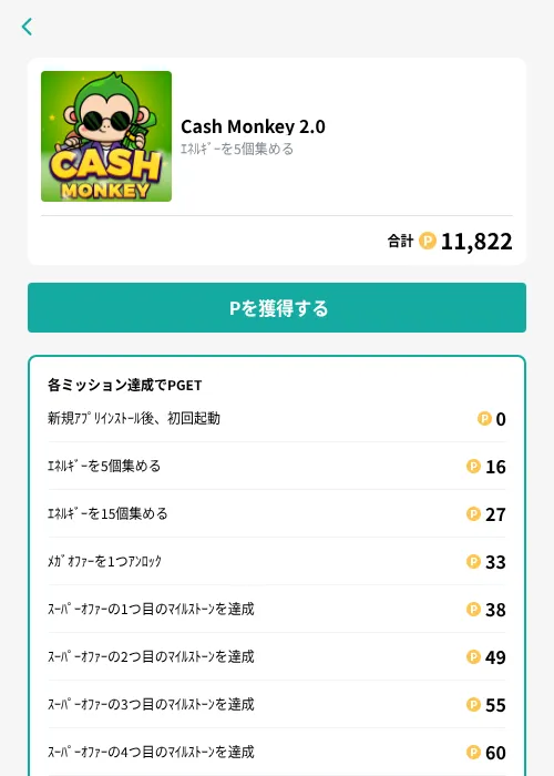 Cash Monkey 2.0の掲載記録画像（モッピー（GF Rewards）・2026年10月17日）