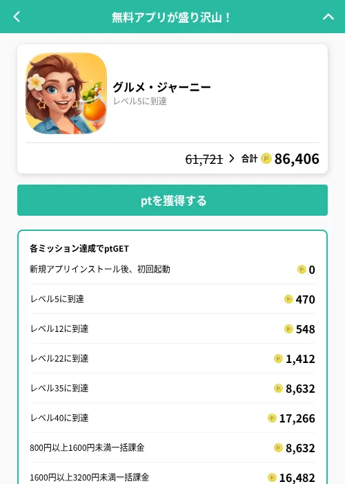 グルメ・ジャーニーの掲載記録画像（げん玉（GF Rewards）・2026年10月19日）
