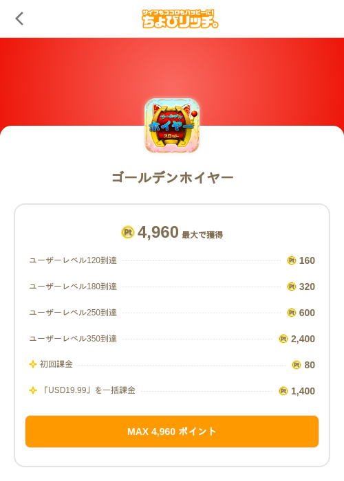 ゴールデンホイヤーの掲載記録画像（ちょびリッチ（SKYFLAG）・2026年10月19日）