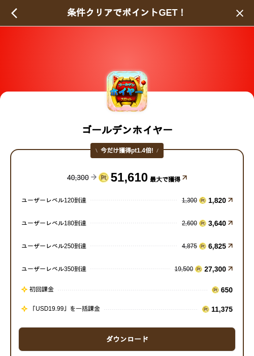 ゴールデンホイヤーの掲載記録画像（げん玉（SKYFLAG）・2026年10月19日）