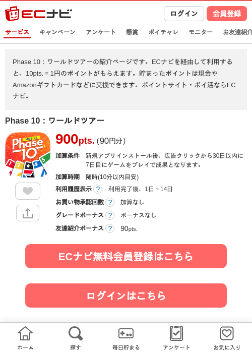 Phase 10：ワールドツアーの掲載記録画像（ECナビ・2026年10月20日）