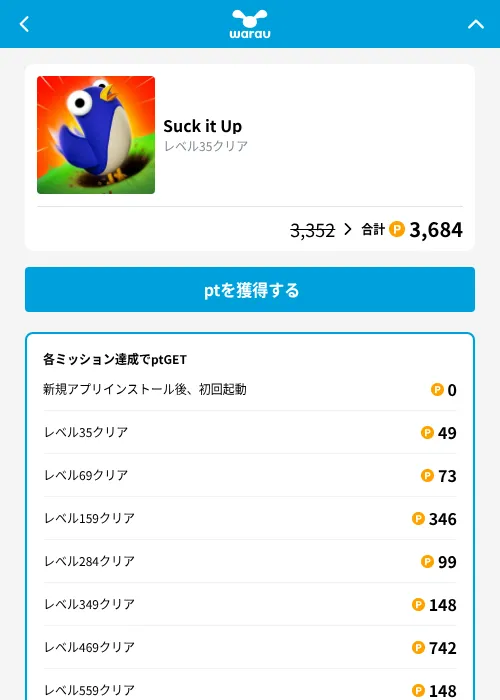 Suck it Upの掲載記録画像（ワラウ（GF Rewards）・2026年10月21日）