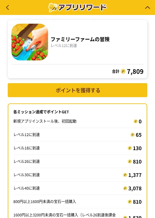 ファミリーファームの冒険の掲載記録画像（ポイ活倶楽部（GF Rewards）・2026年10月22日）