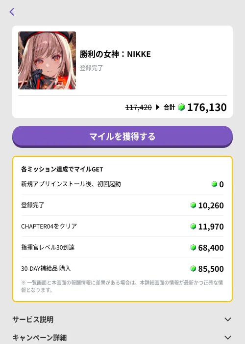 勝利の女神：NIKKEの掲載記録画像（トリマ （ミッションB）・2026年10月29日）